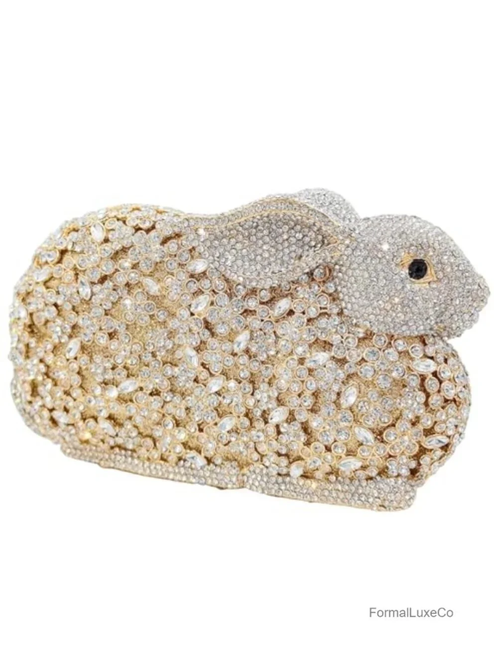 Mini Rhinestone Rabbit Clutch Purse Crystal Evening Bag Party Prom